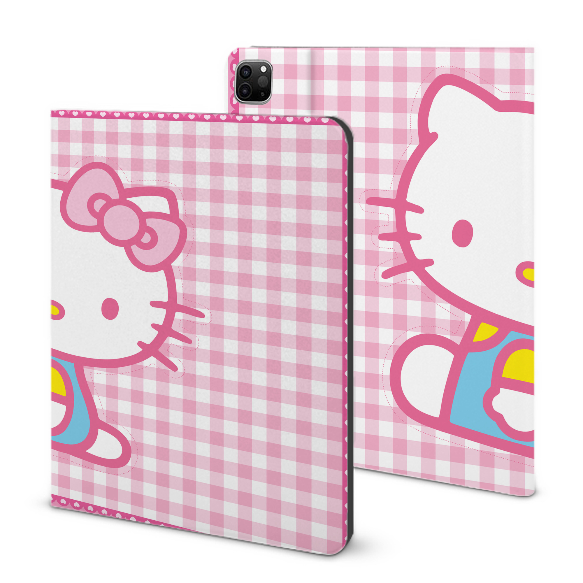 （画像用） Hello Kitty ハローキティ IPad ケース ブック型 PUレザー TPU 耐衝撃 軽量 薄型 ペン収納なし 全面保護 IPad 各モデル対応